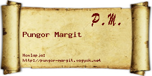 Pungor Margit névjegykártya