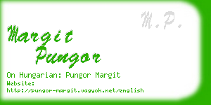 margit pungor business card